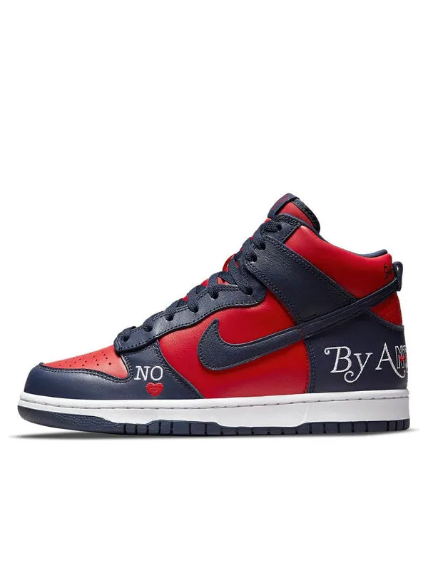 Кроссовки x supreme sb dunk высокие Nike — изображение 1 из 4, красный/синий