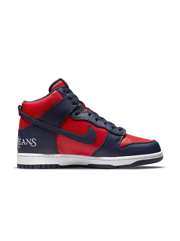 Кроссовки x supreme sb dunk высокие Nike — изображение 2 из 4, красный/синий
