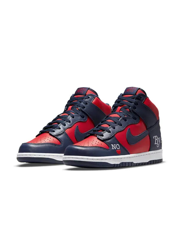 Кроссовки x supreme sb dunk высокие Nike — изображение 3 из 4, красный/синий