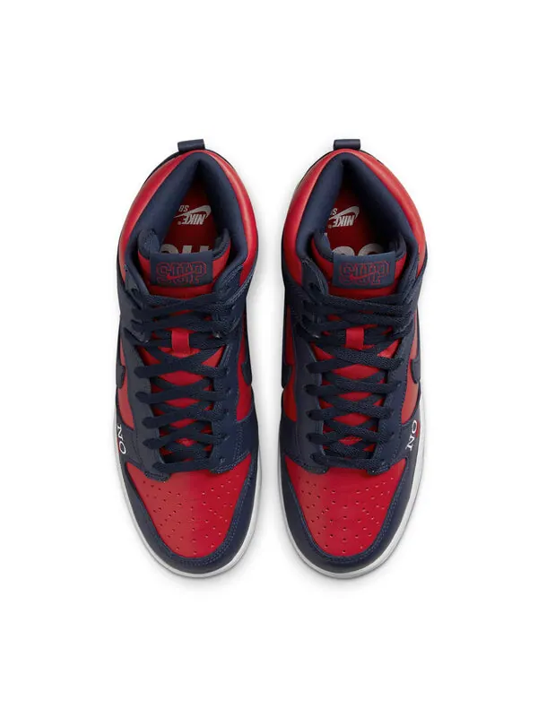 Кроссовки x supreme sb dunk высокие Nike — изображение 4 из 4, красный/синий