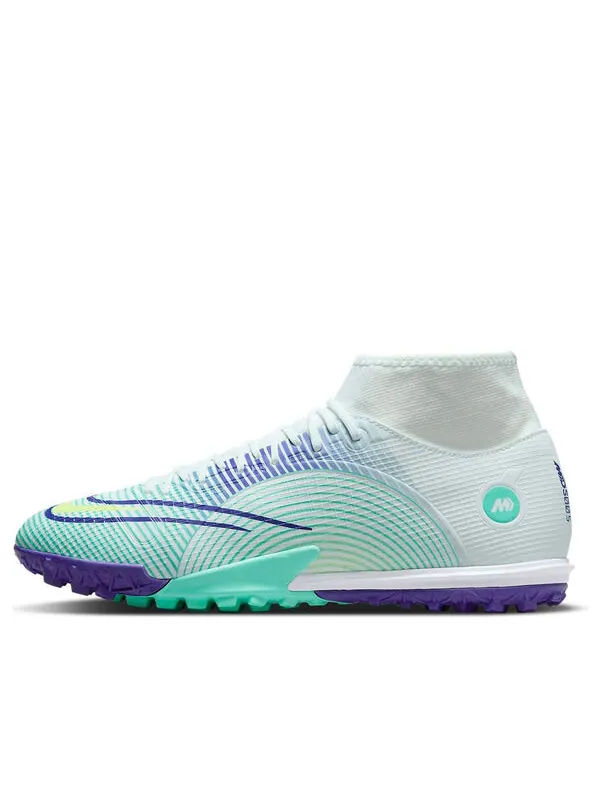 Кроссовки mercurial superfly 8 academy dream speed tf turf Nike — изображение 1 из 4, белый/зеленый/фиолетовый