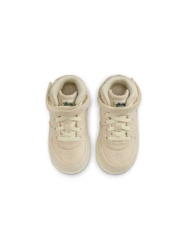 Кроссовки x stussy air force 1 mid 'fossil' Nike — изображение 4 из 4, бежевый