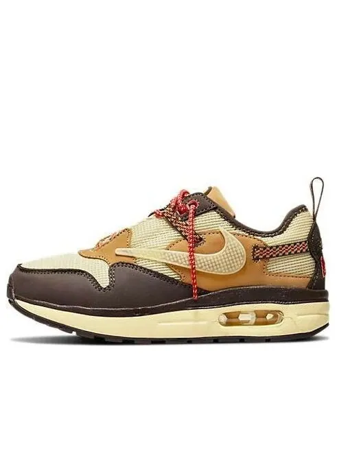 Кроссовки x travis scott air max 1 Nike — изображение 1 из 4, хаки/темный коричневый