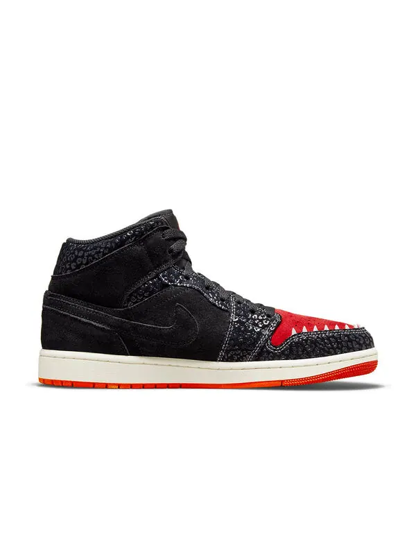 Кроссовки 1 средний размер Air Jordan — изображение 2 из 4, черный//зеленый/красный