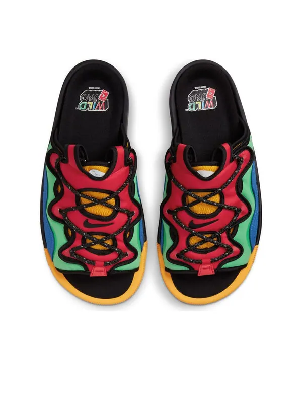 Тапочки uno x offline 2.0 premium slip-on 'multi-color' Nike — изображение 4 из 4, красный/зеленый/синий