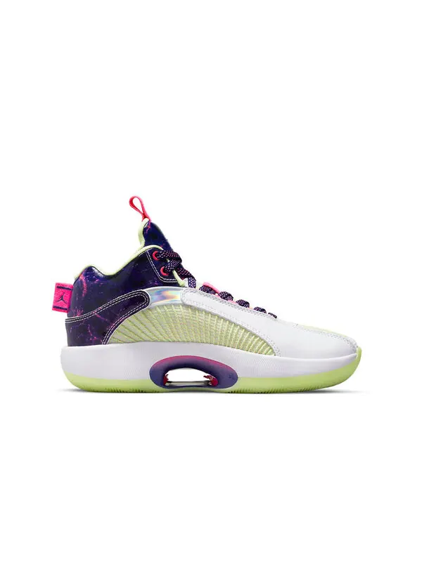 Кроссовки luka doncic x 35 низкие Air Jordan — изображение 2 из 4, белый/зеленый/фиолетовый