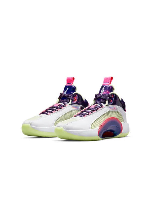 Кроссовки luka doncic x 35 низкие Air Jordan — изображение 3 из 4, белый/зеленый/фиолетовый