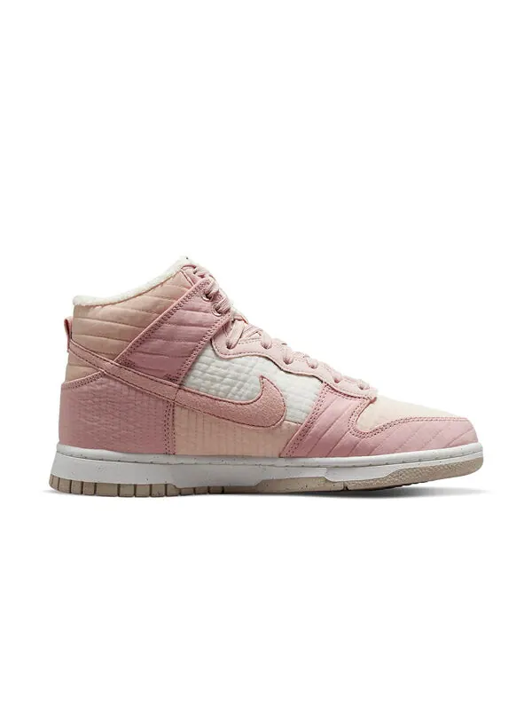 Кроссовки данки высокие lx next nature Nike — изображение 2 из 4, розовый//белый