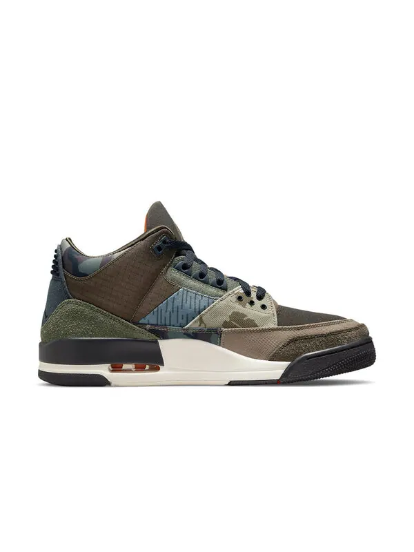 Кроссовки 3 retro 'patchwork' Air Jordan — изображение 2 из 4, темный/мульти