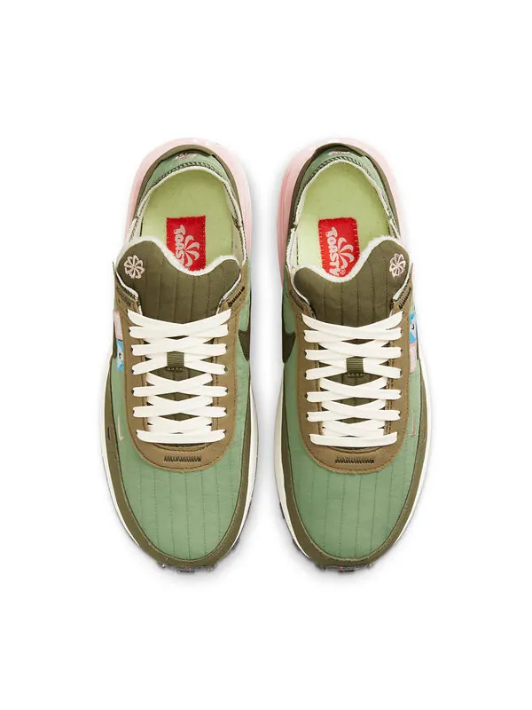 Кроссовки waffle one nn 'toasty - oil green' Nike — изображение 4 из 4, зеленый/розовый/черный