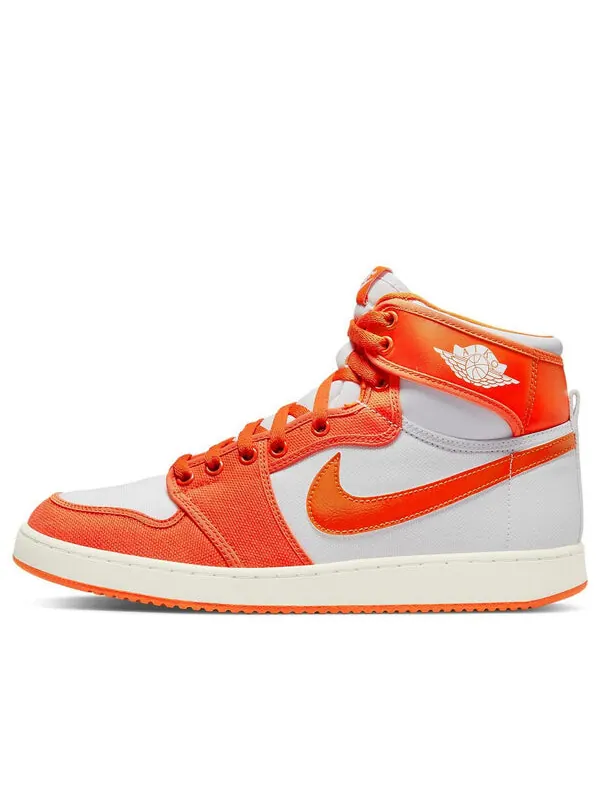 Кроссовки высотой 1 кОм Air Jordan — изображение 1 из 4, оранжевый/белый
