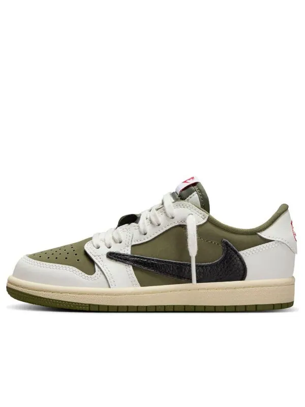 Кроссовки 1 ретро низкие og sp x travis scott Air Jordan — изображение 1 из 4, оливковый/черный