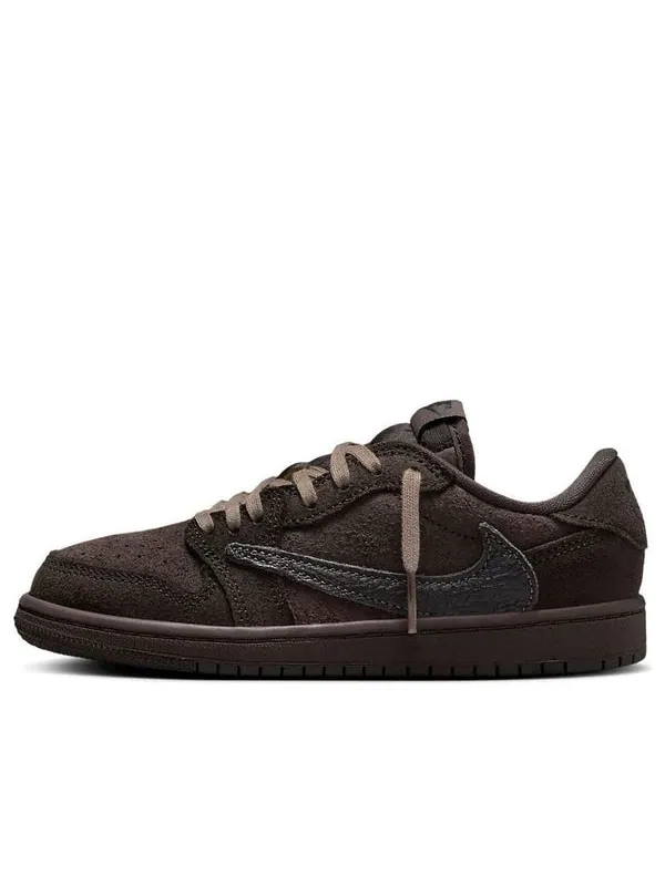 Кроссовки 1 retro low og sp x travis scott 'velvet brown' Air Jordan — изображение 1 из 4, темный/черный/коричневый