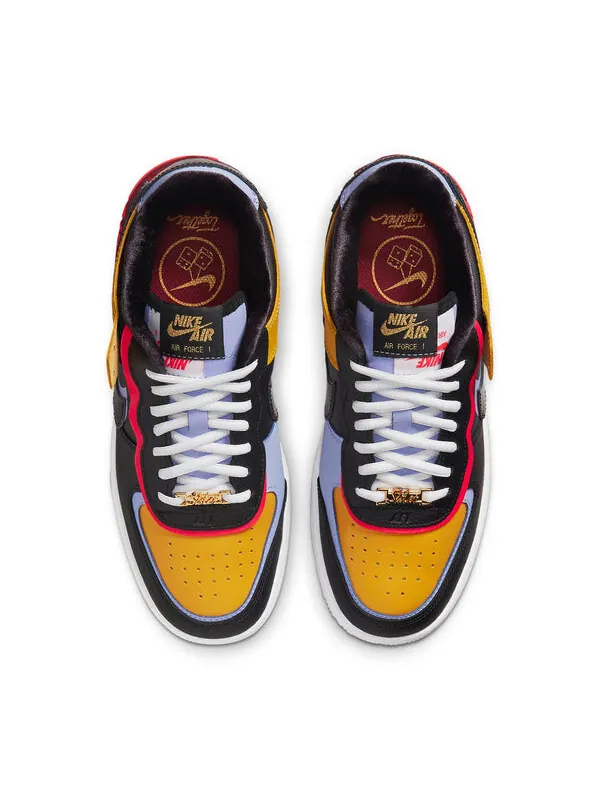 Кроссовки air force 1 shadow Nike — изображение 4 из 4, черный/желтый/фиолетовый