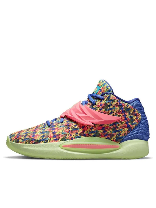 Кроссовки кд 14 эп Nike — изображение 1 из 4, зеленый/синий/розовый