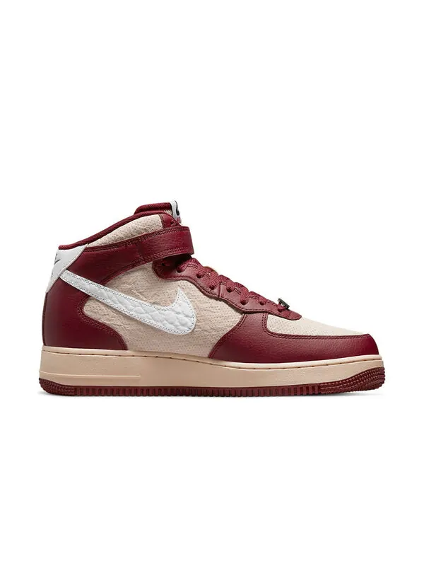 Кроссовки air force 1 mid Nike — изображение 2 из 4, бежевый/бордовый