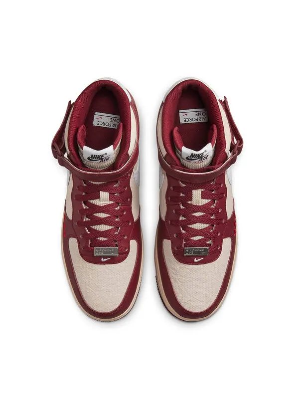 Кроссовки air force 1 mid Nike — изображение 4 из 4, бежевый/бордовый