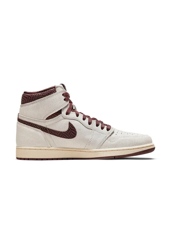 Кроссовки 1 high og x a ma maniere 'airness' Air Jordan — изображение 2 из 4, бордовый
