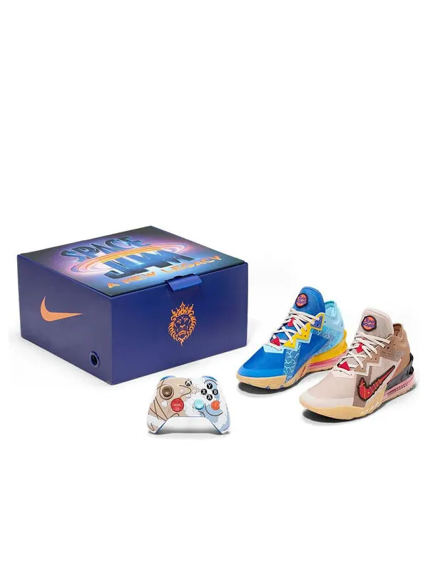 Кроссовки xbox x space jam x lebron 18 низкие Nike — изображение 1 из 4, синий/коричневый