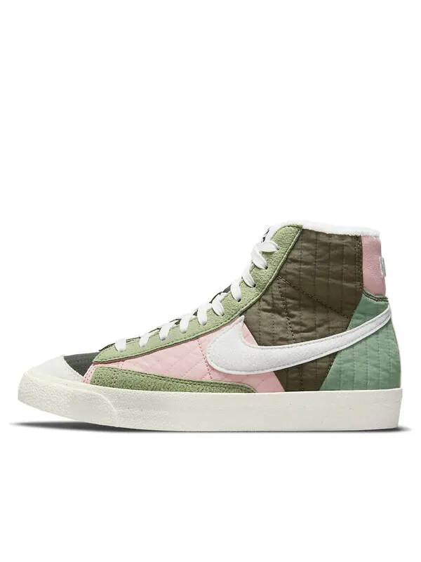 Кроссовки blazer mid '77 lx next nature 'toasty - oil green' Nike — изображение 1 из 4, зеленый/розовый