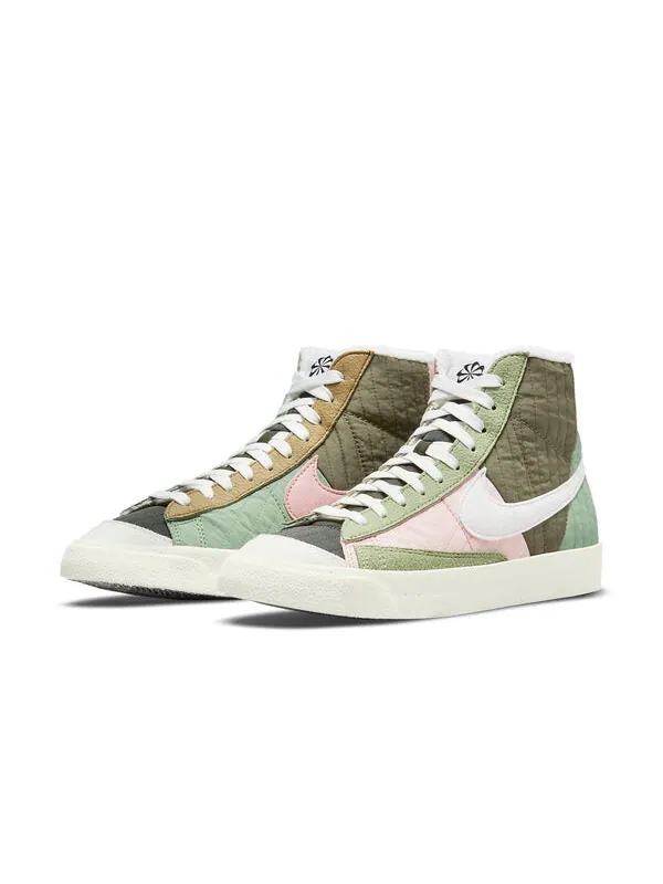 Кроссовки blazer mid '77 lx next nature 'toasty - oil green' Nike — изображение 3 из 4, зеленый/розовый