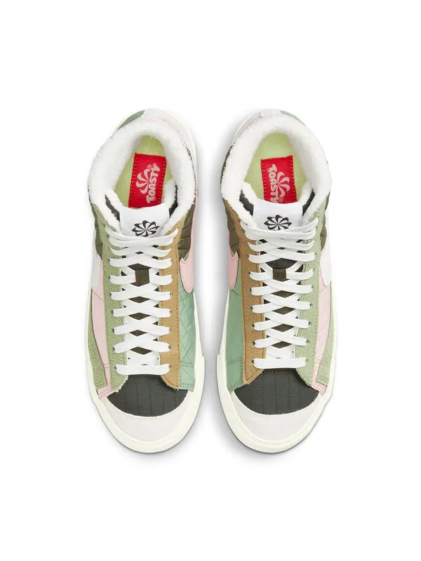 Кроссовки blazer mid '77 lx next nature 'toasty - oil green' Nike — изображение 4 из 4, зеленый/розовый