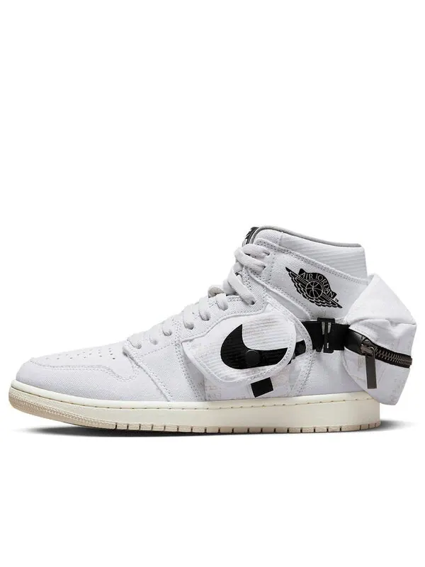 Кроссовки 1 Utility высокие Air Jordan — изображение 1 из 4, белый/черный