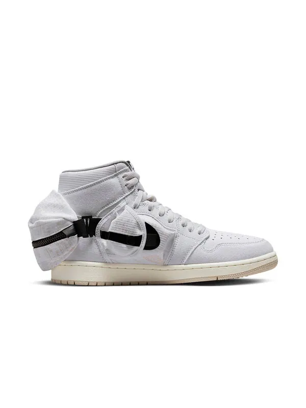 Кроссовки 1 Utility высокие Air Jordan — изображение 2 из 4, белый/черный