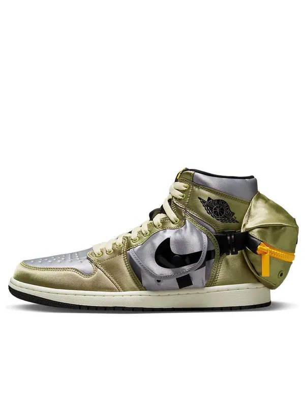 Кроссовки 1 retro high og utility 'neutral olive' Air Jordan — изображение 1 из 4, золотистый/черный