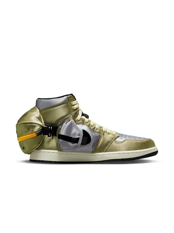 Кроссовки 1 retro high og utility 'neutral olive' Air Jordan — изображение 2 из 4, золотистый/черный