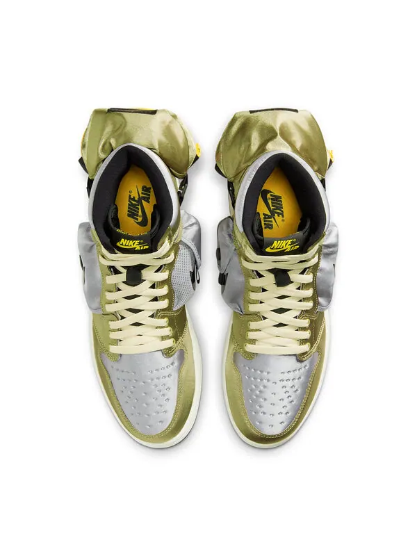 Кроссовки 1 retro high og utility 'neutral olive' Air Jordan — изображение 4 из 4, золотистый/черный