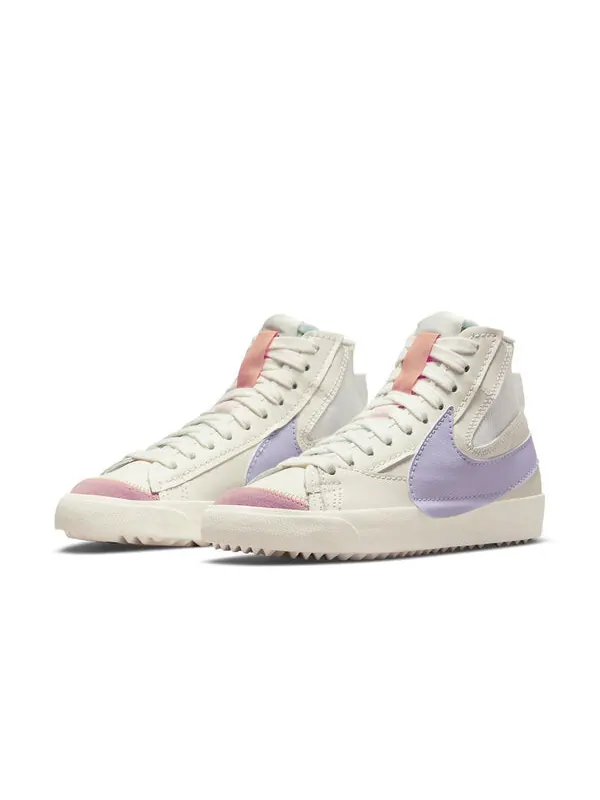Кроссовки blazer mid '77 jumbo 'glaze powder' Nike — изображение 3 из 4, белый/розовый оранжевый