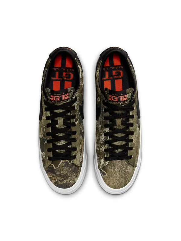 Кроссовки blazer low pro gt premium sb 'olive realtree' Nike — изображение 4 из 4, черный/черный//оранжевый