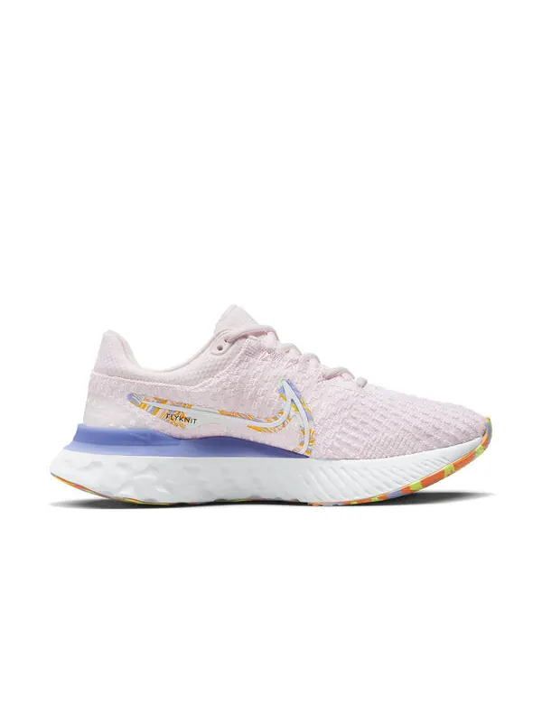 Кроссовки react infinity run flyknit 3 премиум Nike — изображение 2 из 4, розовый/синий