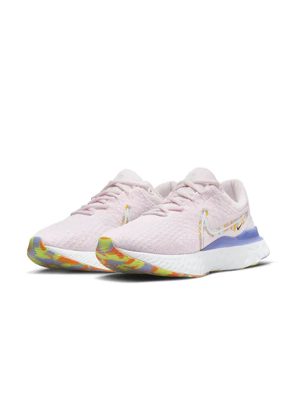 Кроссовки react infinity run flyknit 3 премиум Nike — изображение 3 из 4, розовый/синий