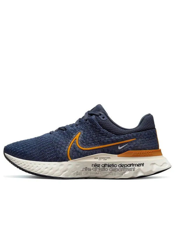 Кроссовки react infinity run flyknit 3 премиум Nike — изображение 1 из 4, синий/оранжевый