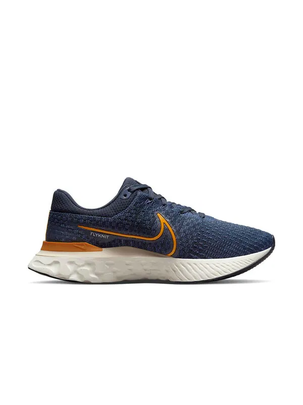 Кроссовки react infinity run flyknit 3 премиум Nike — изображение 2 из 4, синий/оранжевый