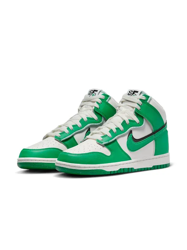 Кроссовки данки высокие se Nike — изображение 3 из 4, белый/зеленый