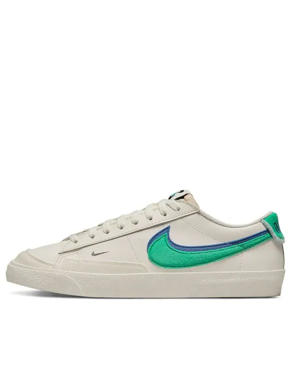 Кроссовки blazer low '77 se 'double swoosh - phantom green royal' Nike — изображение 1 из 4, кремовый/зеленый