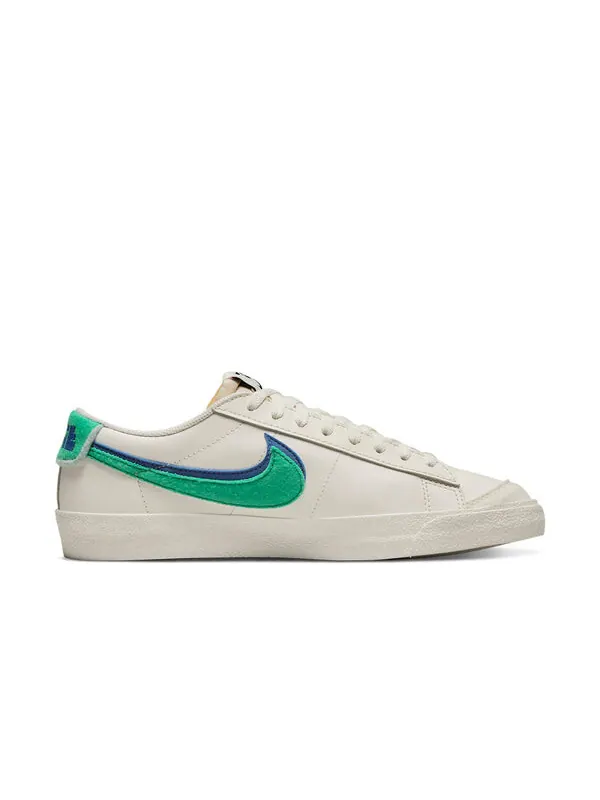 Кроссовки blazer low '77 se 'double swoosh - phantom green royal' Nike — изображение 2 из 4, кремовый/зеленый