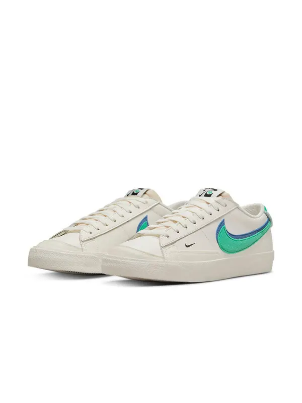 Кроссовки blazer low '77 se 'double swoosh - phantom green royal' Nike — изображение 3 из 4, кремовый/зеленый
