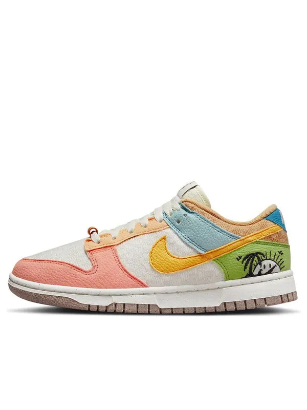 Кроссовки данки низкие Nike — изображение 1 из 4, розовый/желтый