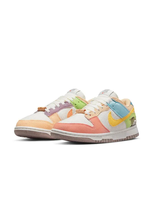 Кроссовки данки низкие Nike — изображение 4 из 4, розовый/желтый