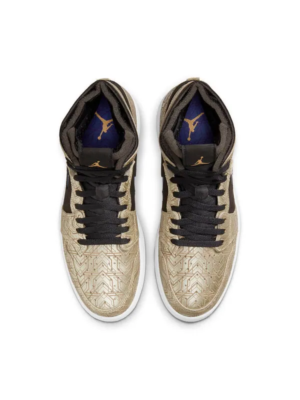 Кроссовки 1 зум комфорт Air Jordan — изображение 4 из 4, черный/золотистый