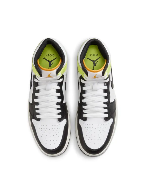 Кроссовки 1 высокие гольфы Air Jordan — изображение 3 из 4, белый/золотистый--черный