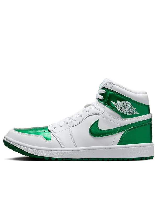 Кроссовки Air Jordan 1 Retro High Golf 'Metallic Green' — изображение 1 из 4, белый/зеленый