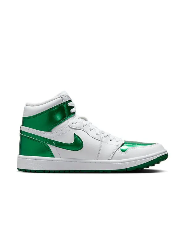 Кроссовки Air Jordan 1 Retro High Golf 'Metallic Green' — изображение 3 из 4, белый/зеленый