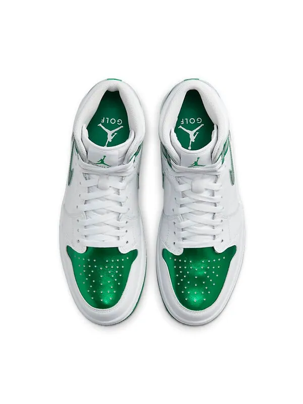 Кроссовки Air Jordan 1 Retro High Golf 'Metallic Green' — изображение 4 из 4, белый/зеленый