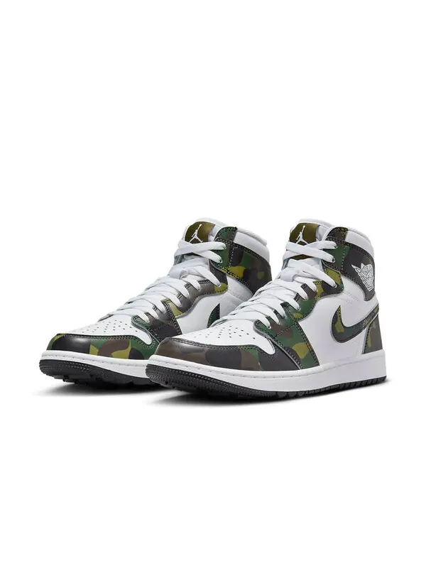 Кроссовки 1 высокие гольфы Air Jordan — изображение 3 из 4, зеленый/черный/белый