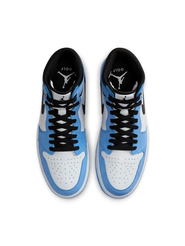 Кроссовки 1 высокие гольфы Air Jordan — изображение 3 из 4, синий/черный/белый